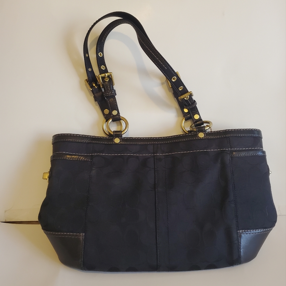 Y2K Coach Signature Black Purse